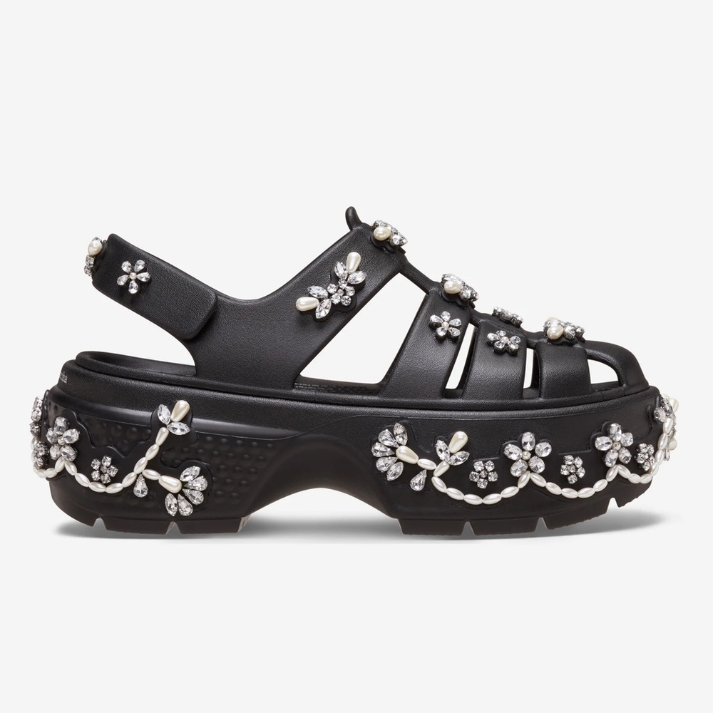 SIMONE ROCHA CROCS STOMP FISHERMAN BLACK